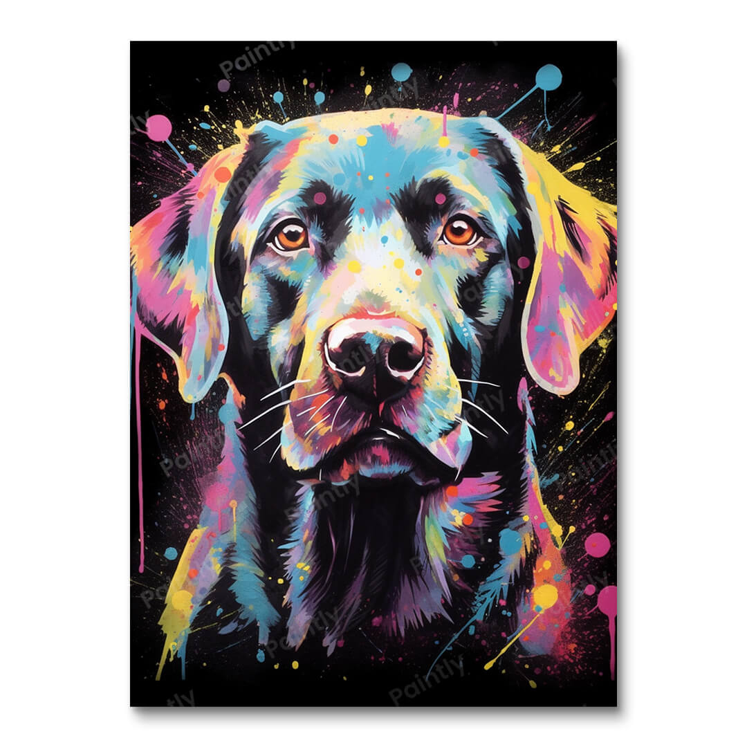 Kleurrijke hond (diamond painting)