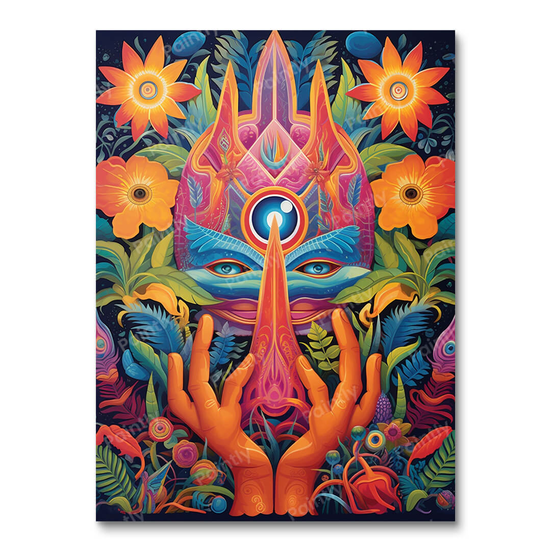 Ogen van de totem (diamond painting)