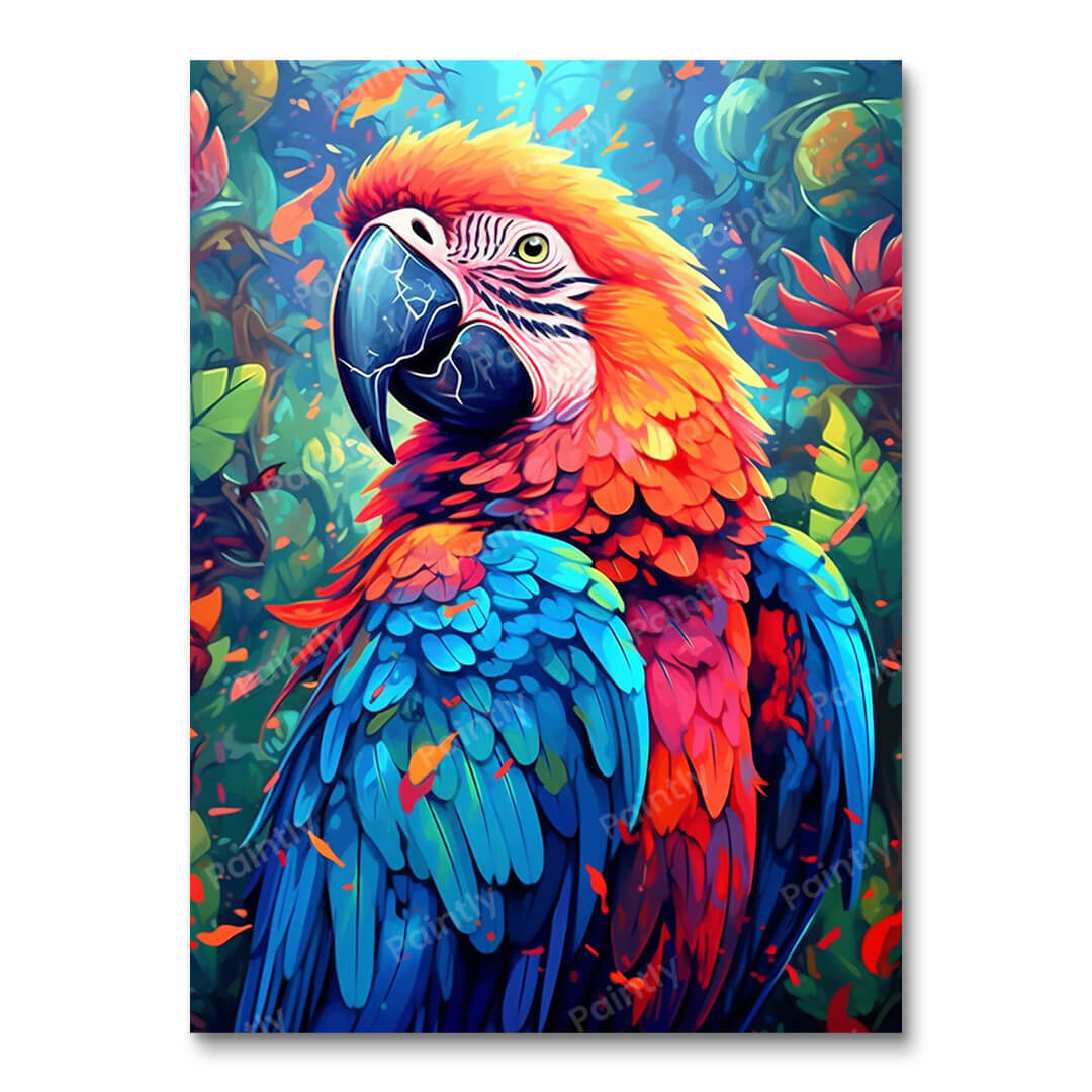 Levendige ara (diamond painting)