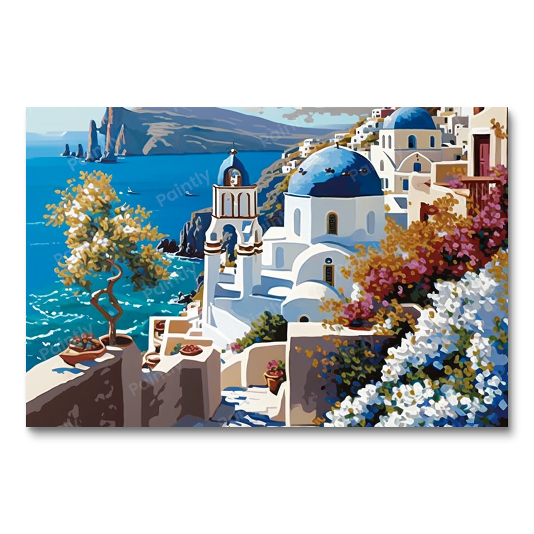 Santorini, Griekenland I (diamond painting)