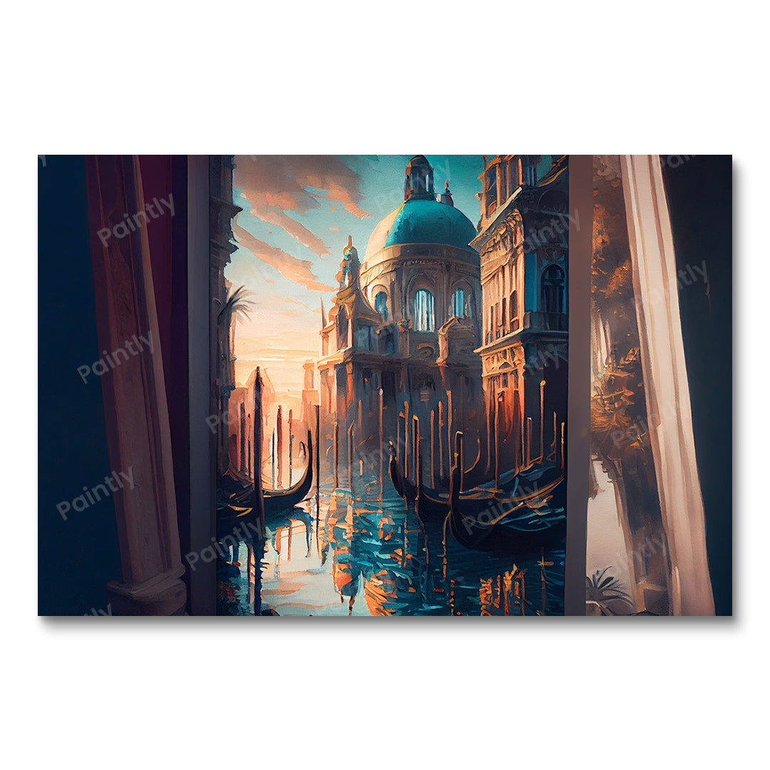 Donker Kanaal van Venetië III (diamond painting)