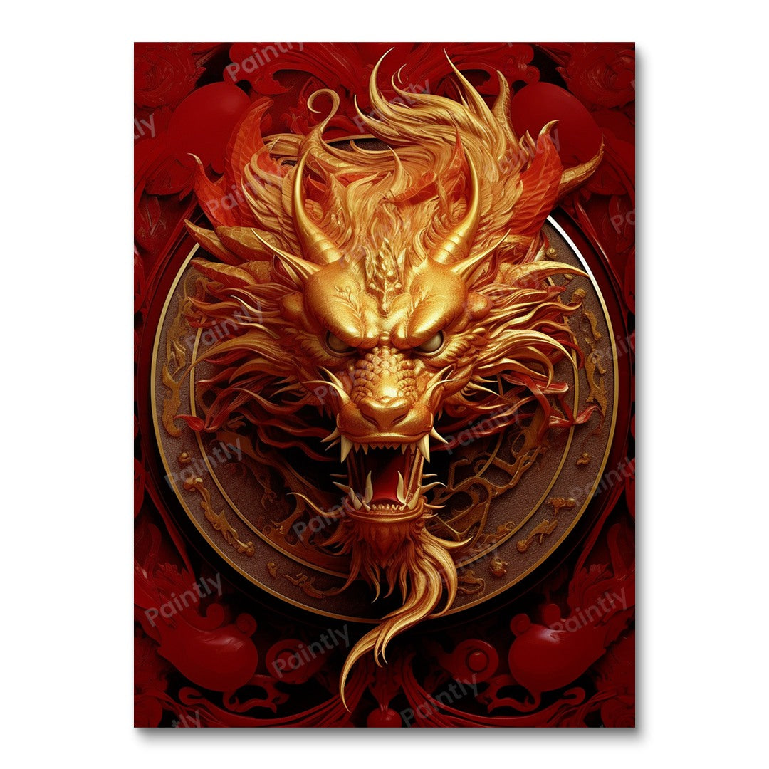 Gouden Draak (Diamond Painting)