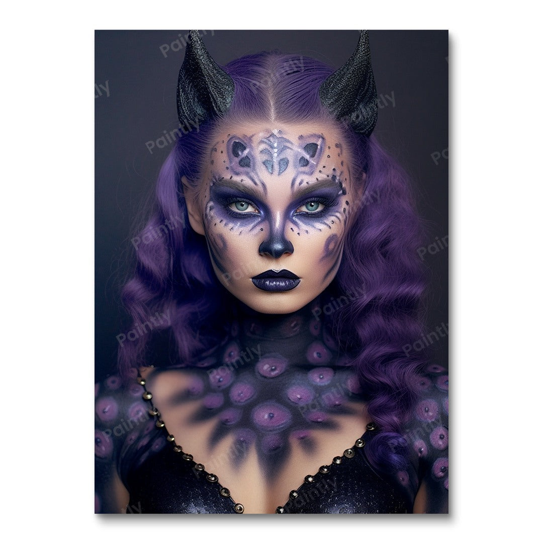 Kunst van Catwoman (diamond painting)