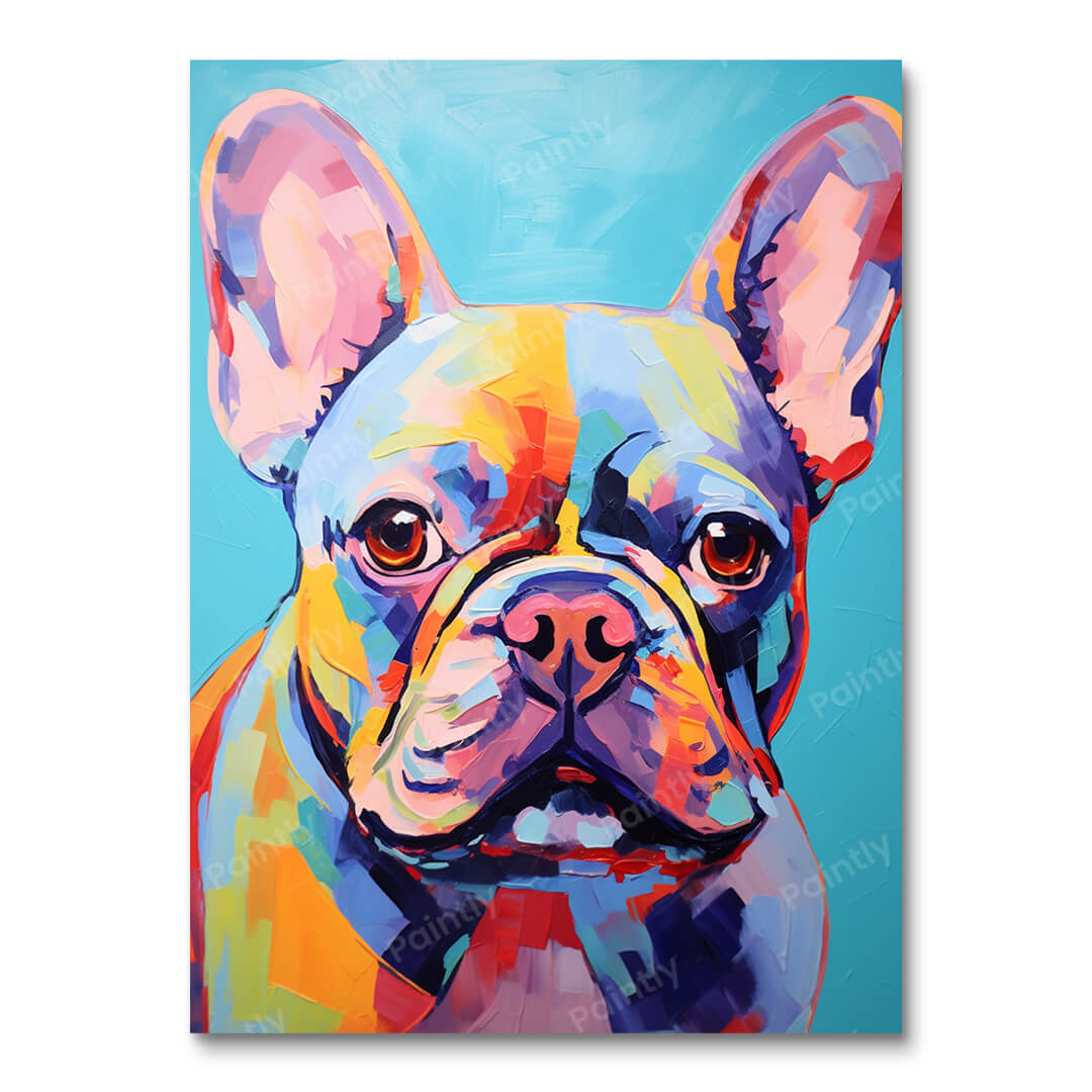 Fauvistische Bulldog Schoonheid (Diamond Painting)