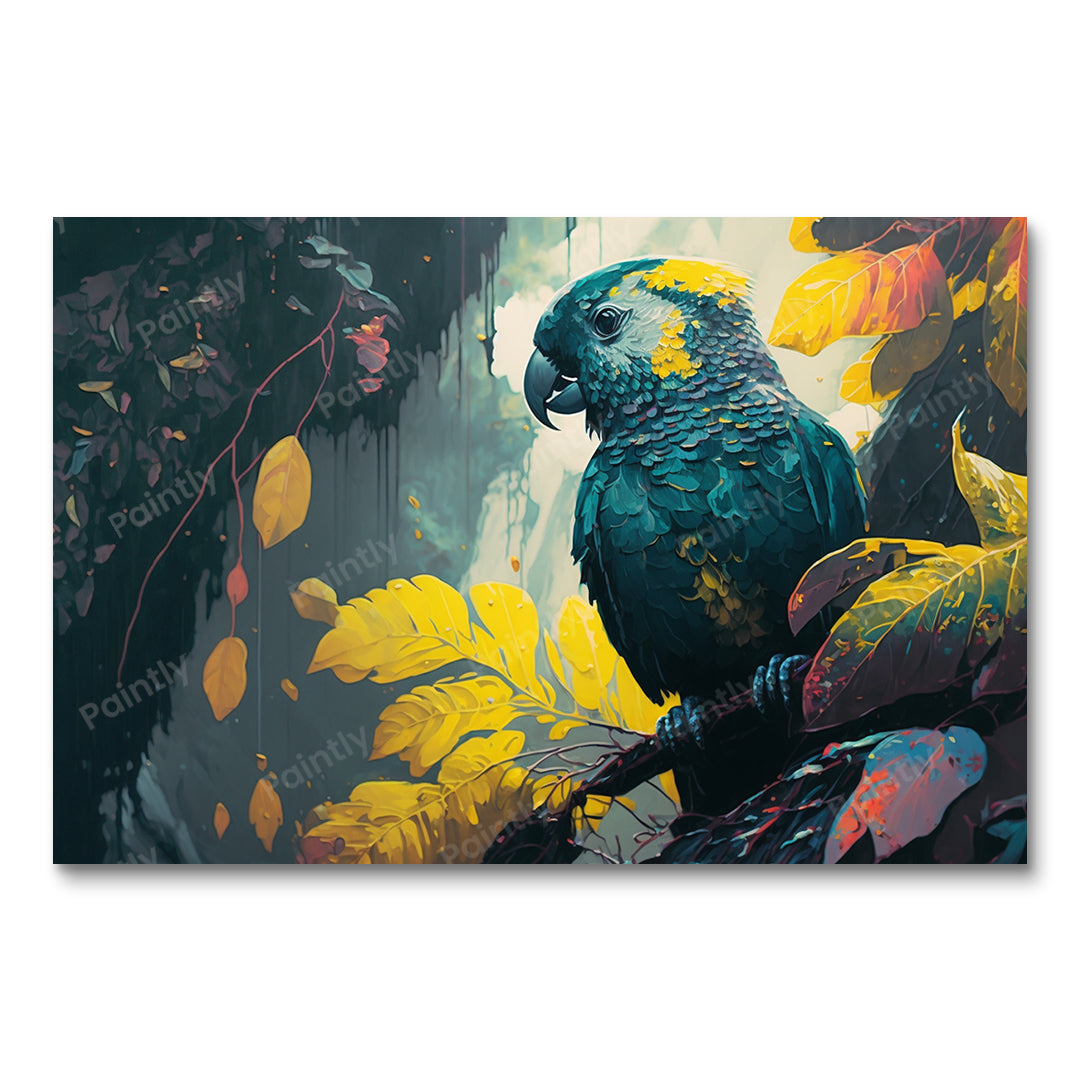 Exotische papegaai (diamond painting)