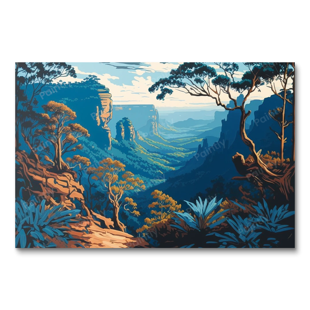 De Blauwe Bergen III (Diamond Painting)