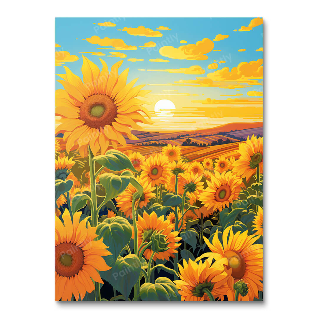 Gouden Zonnebloem Bliss (Diamond Painting)