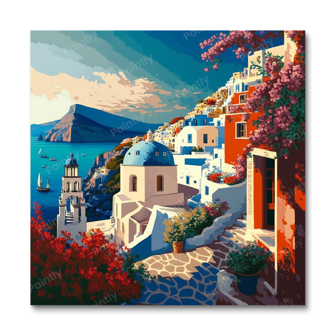 Santorini, Griekenland III (Diamond Painting)