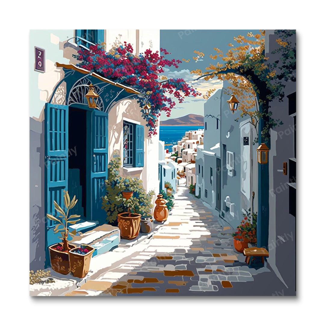 Mykonos, Griekenland I (diamond painting)
