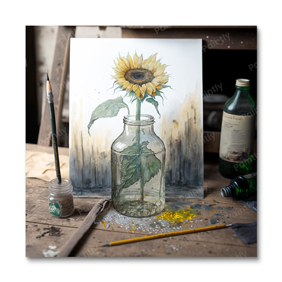 Meta Zonnebloem (Diamond Painting)