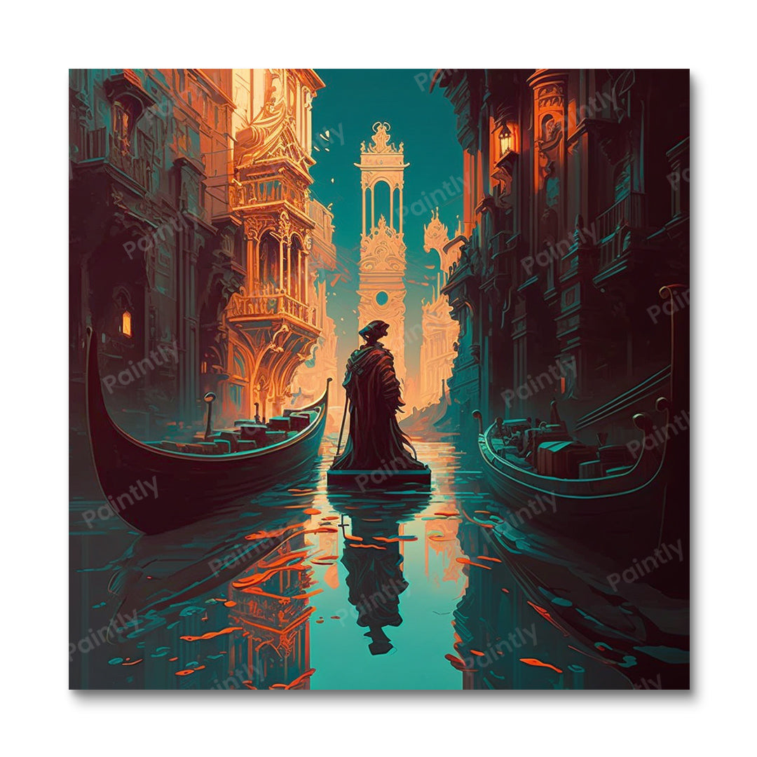 Donker Venetië Canal I (diamond painting)