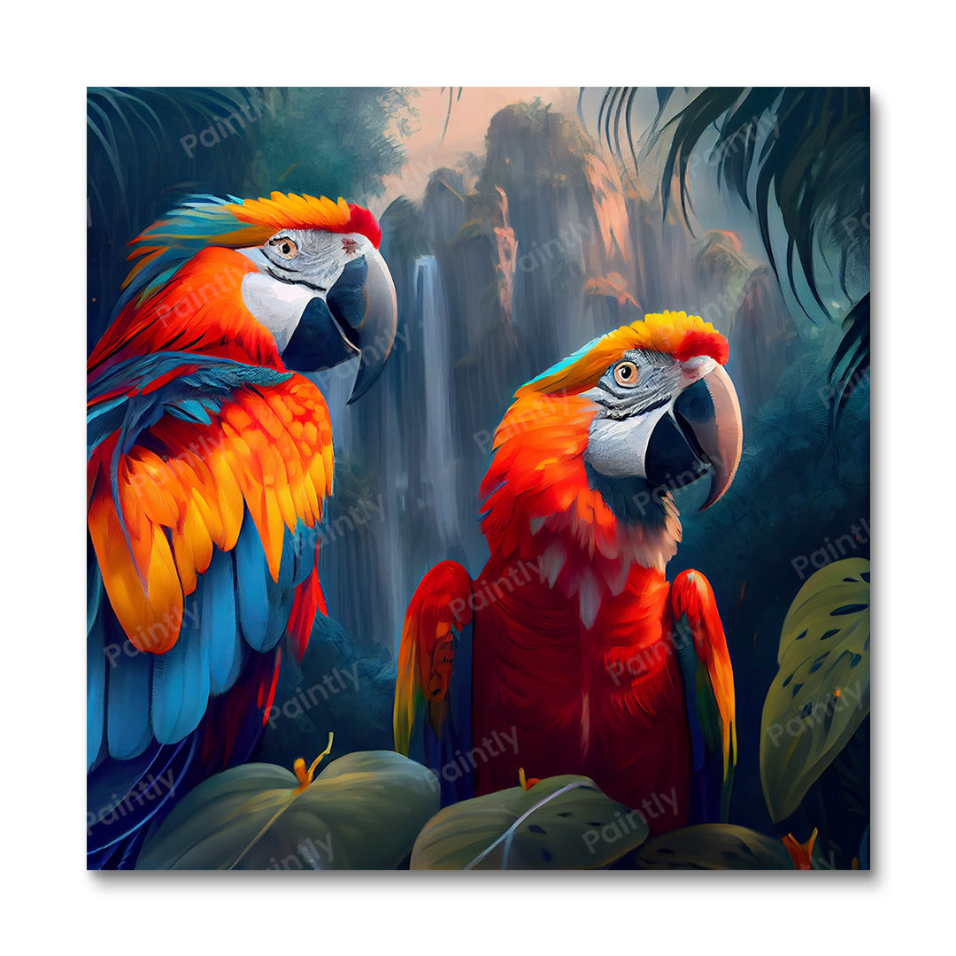 Ara Paradise I (diamond painting)