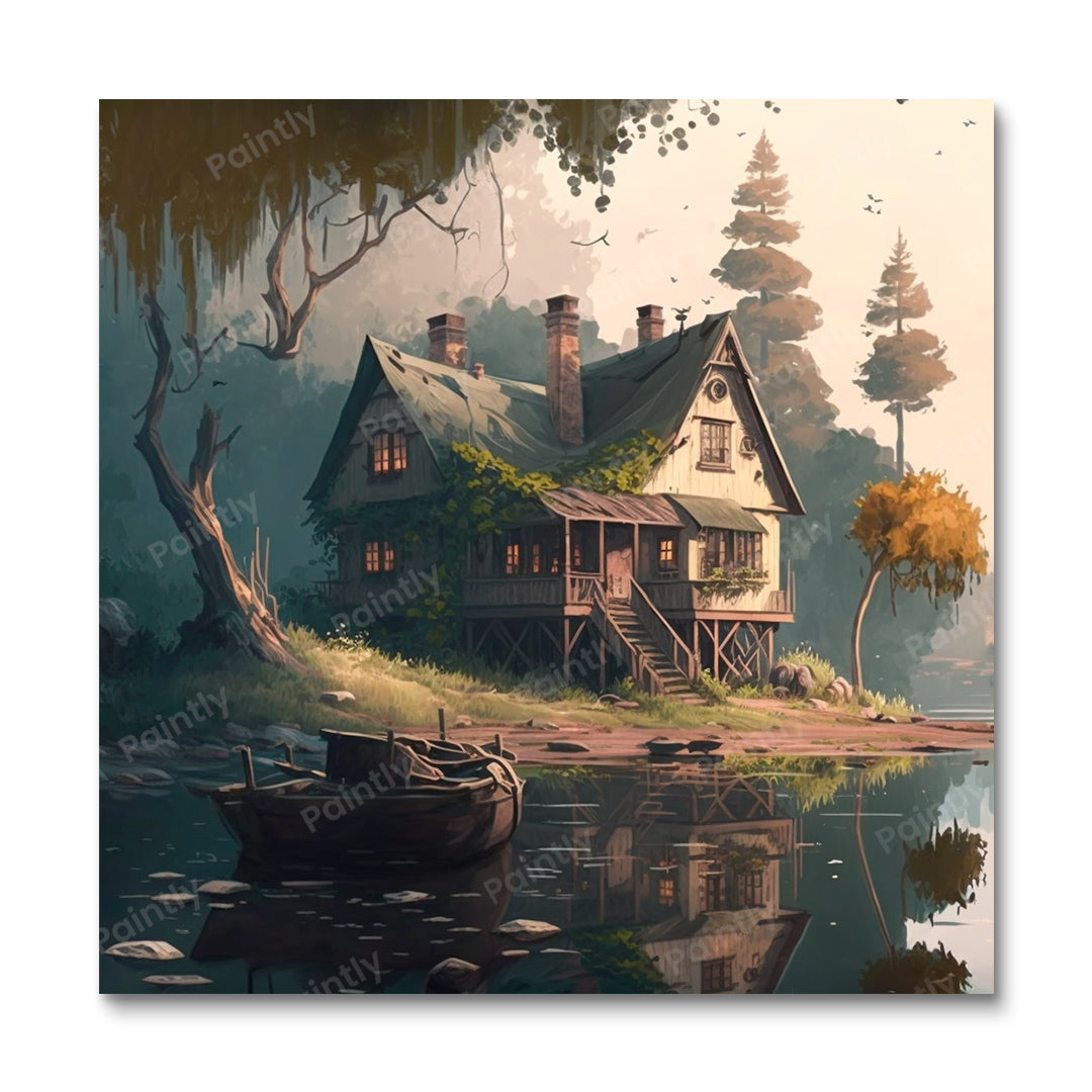 De forelstroom retraite (diamond painting)