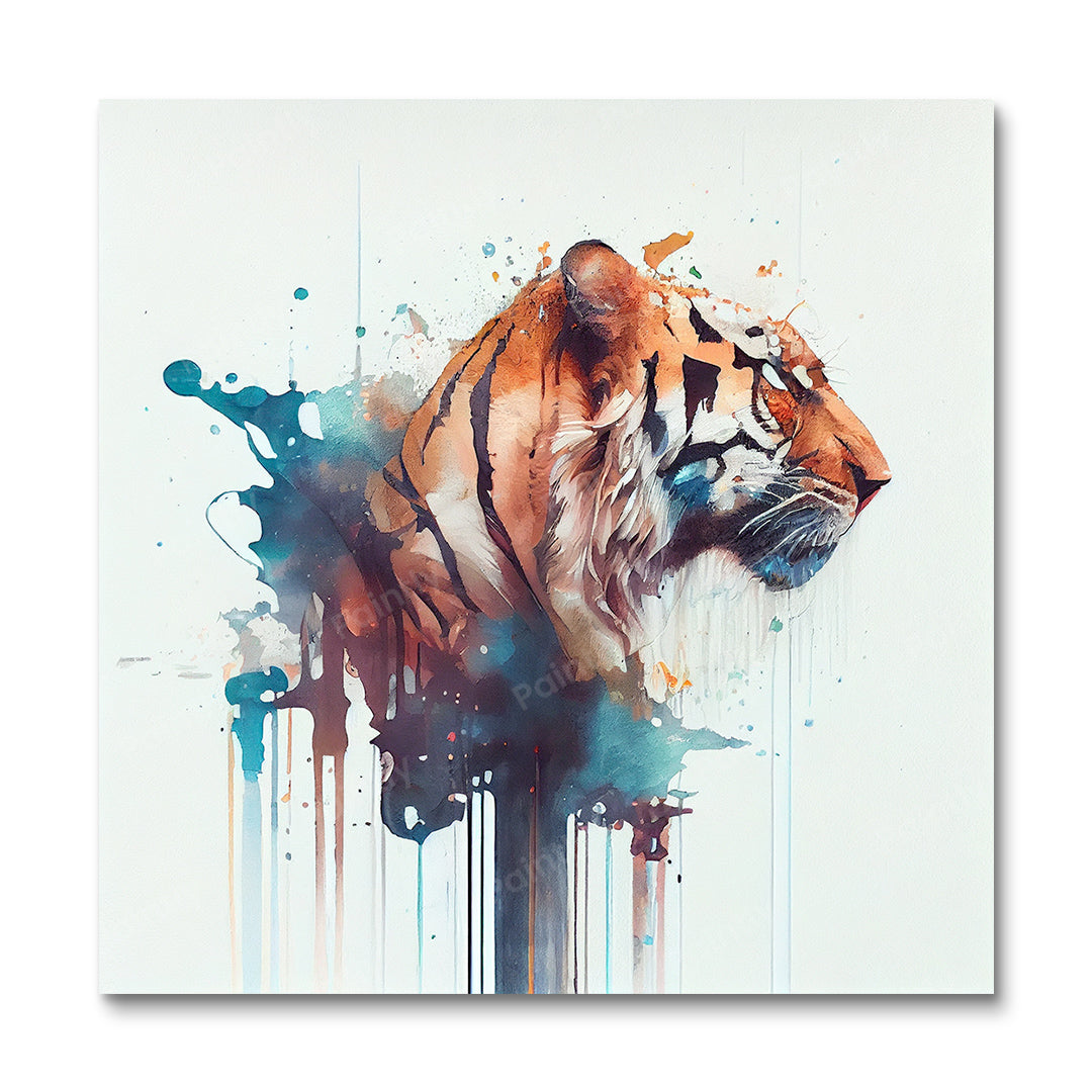 Verf Splash Tiger III van Avery (diamond painting)