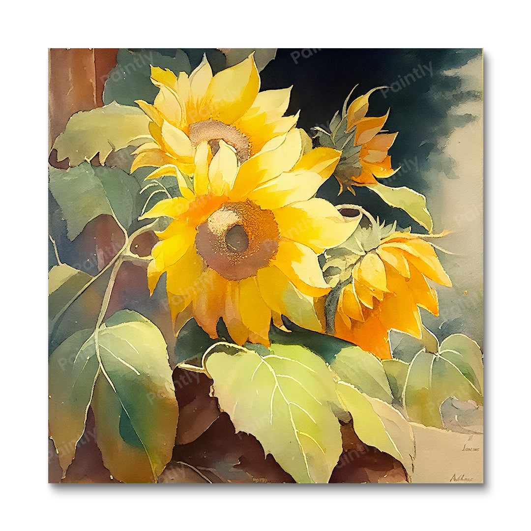 Zonnebloemen I (diamond painting)