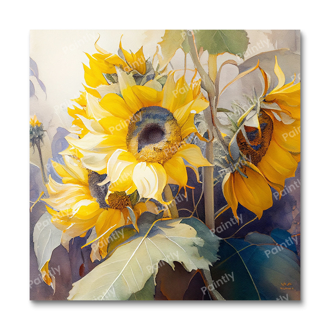 Zonnebloemen II (diamond painting)