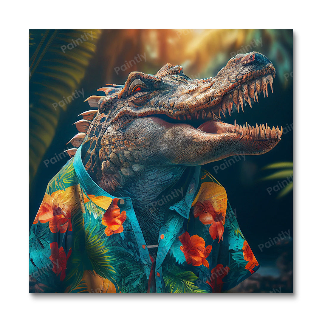 Lonely Party Croc IV van Varys Inc (diamond painting)