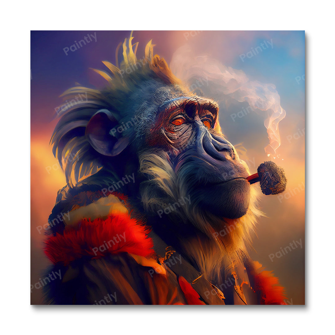 Dope Baboon II van Varys Inc (Diamond Painting)
