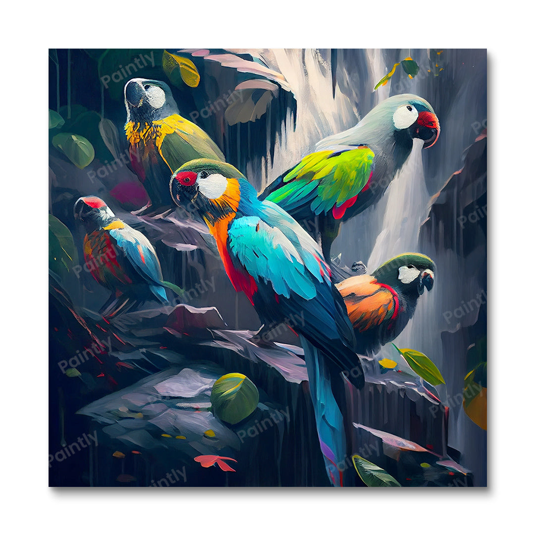 Vogels bij de val III (Diamond Painting)