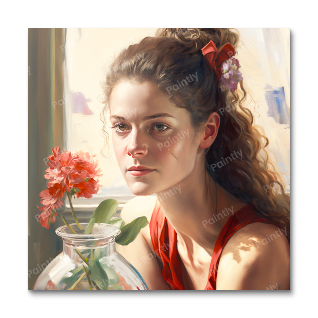Contemplatieve blik (diamond painting)