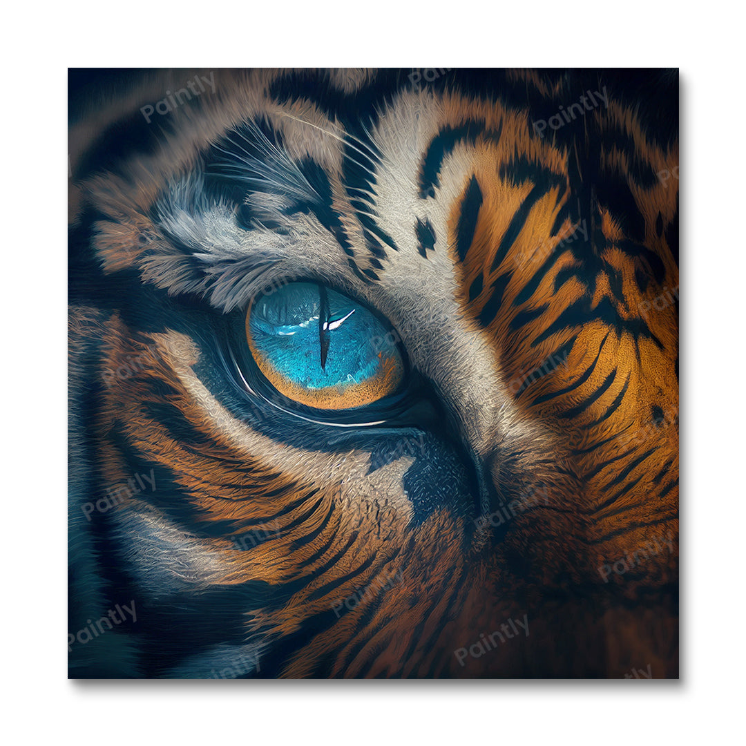 Blauw Tijgeroog (Diamond Painting)