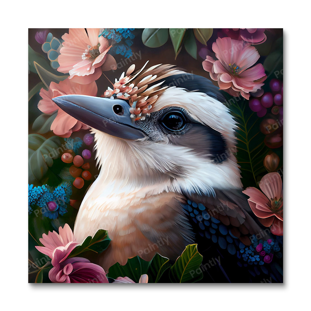 Floral Kookaburra II van Kian (Diamond Painting)