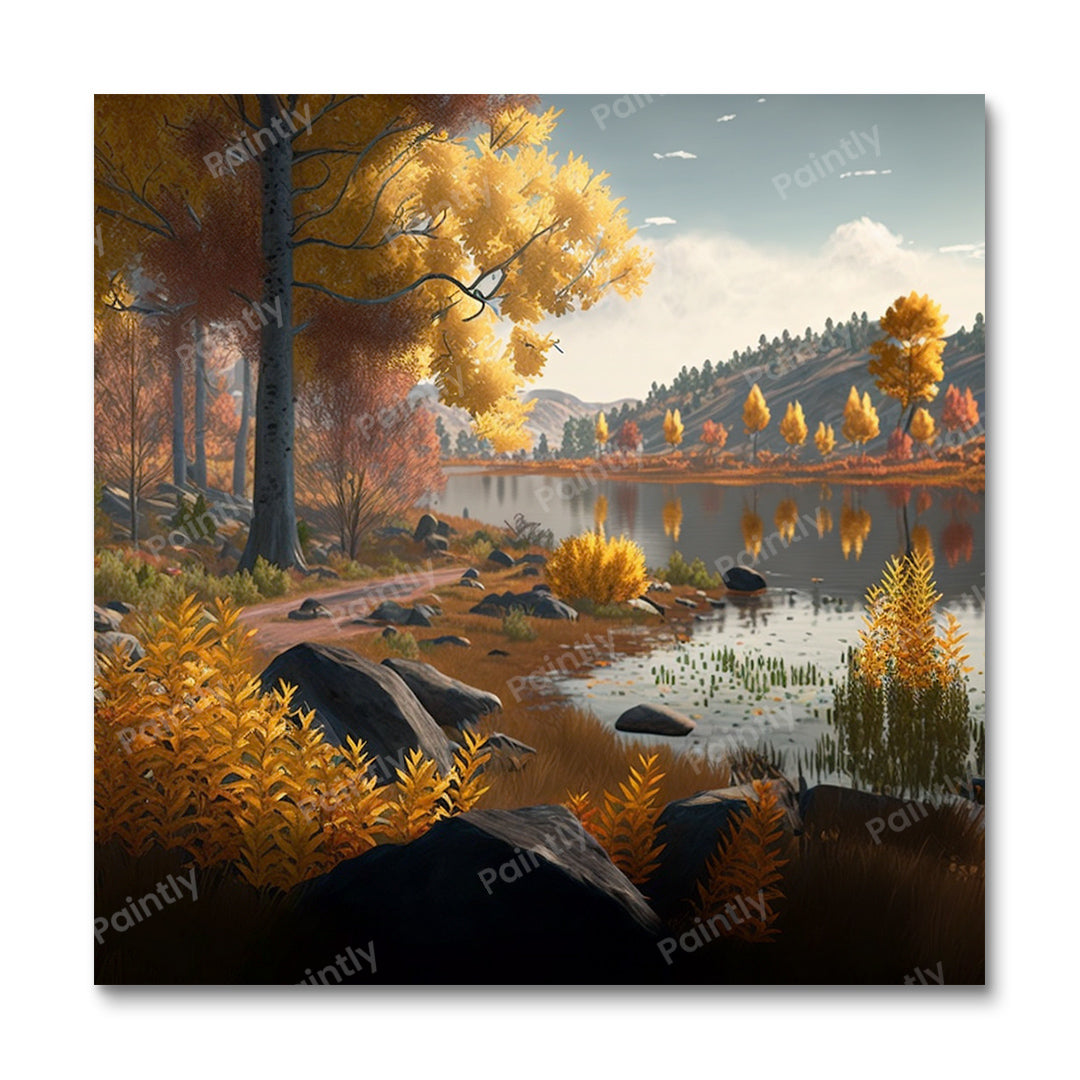 Kleurrijke herfst (diamond painting)