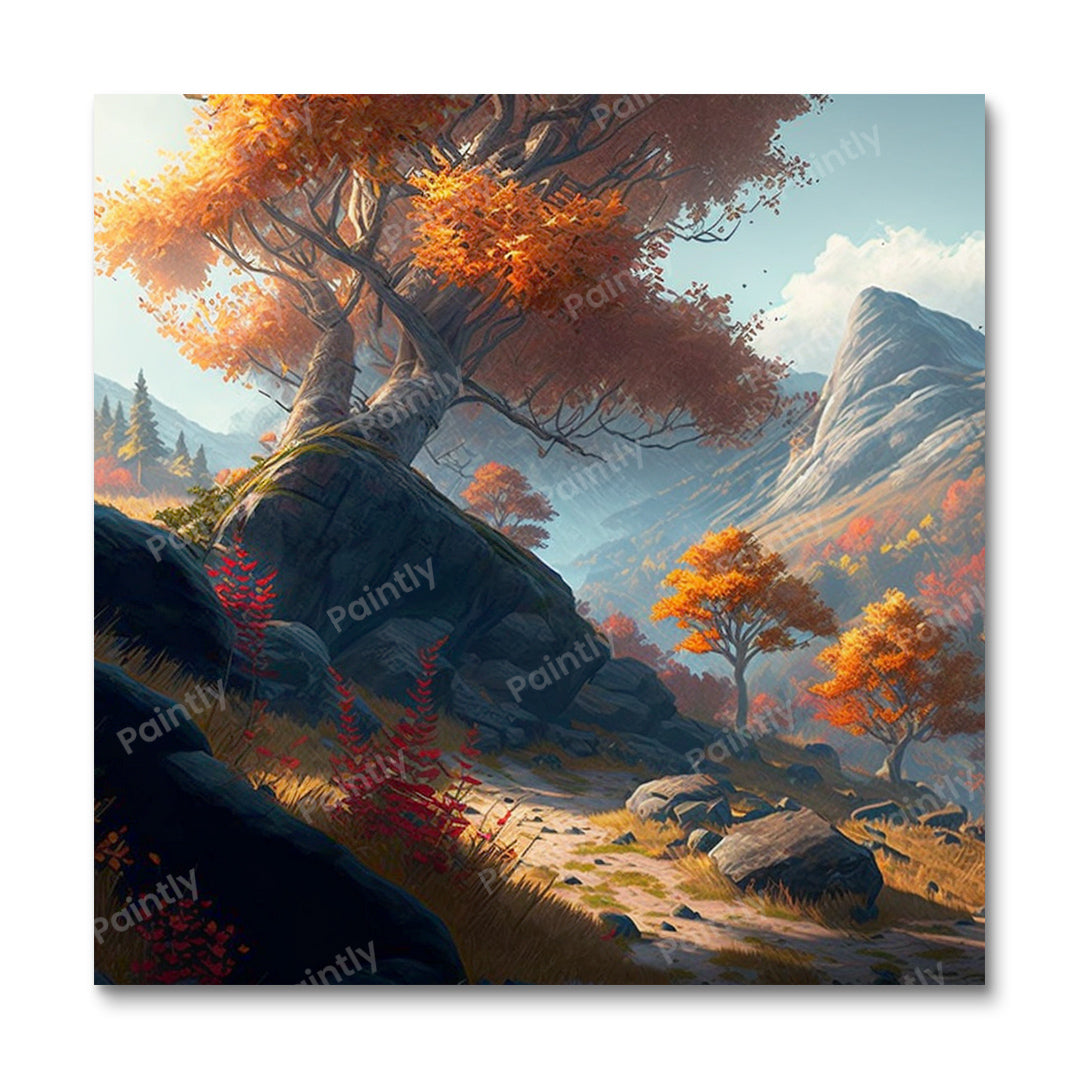 Het herfsttapijt (diamond painting)