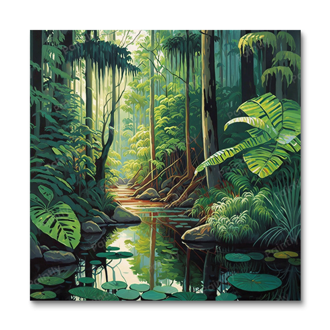 Het Daintree Regenwoud Australië I (Diamond Painting)