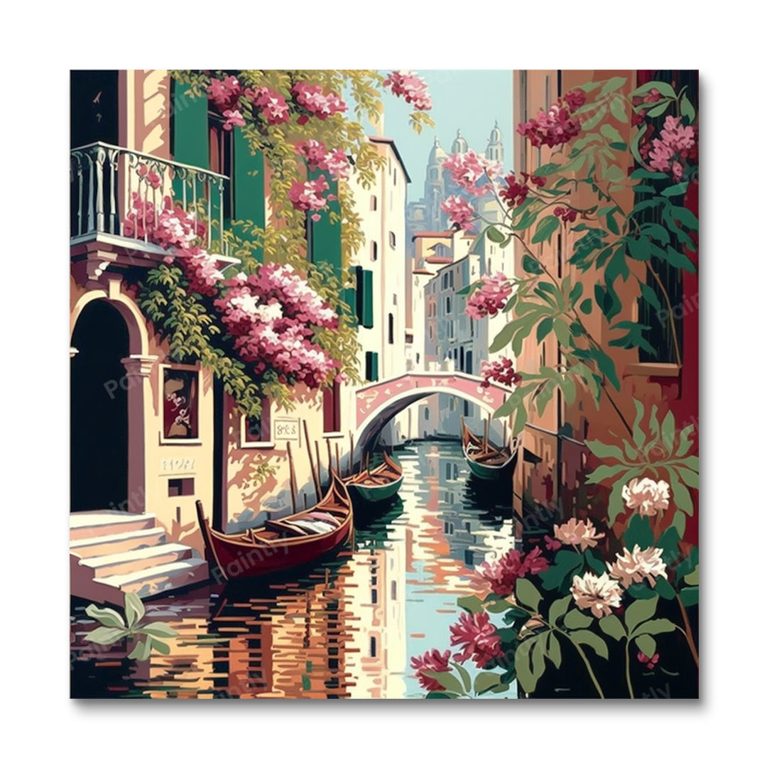 Canal V van Venetië (diamond painting)