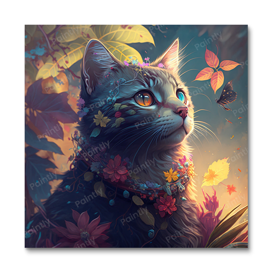 Majestueuze kat II (diamond painting)