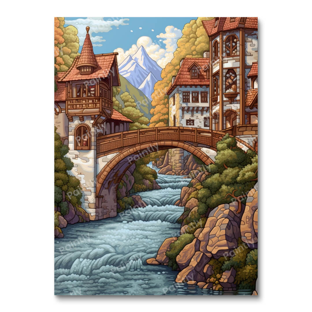 Steen en stroom (diamond painting)