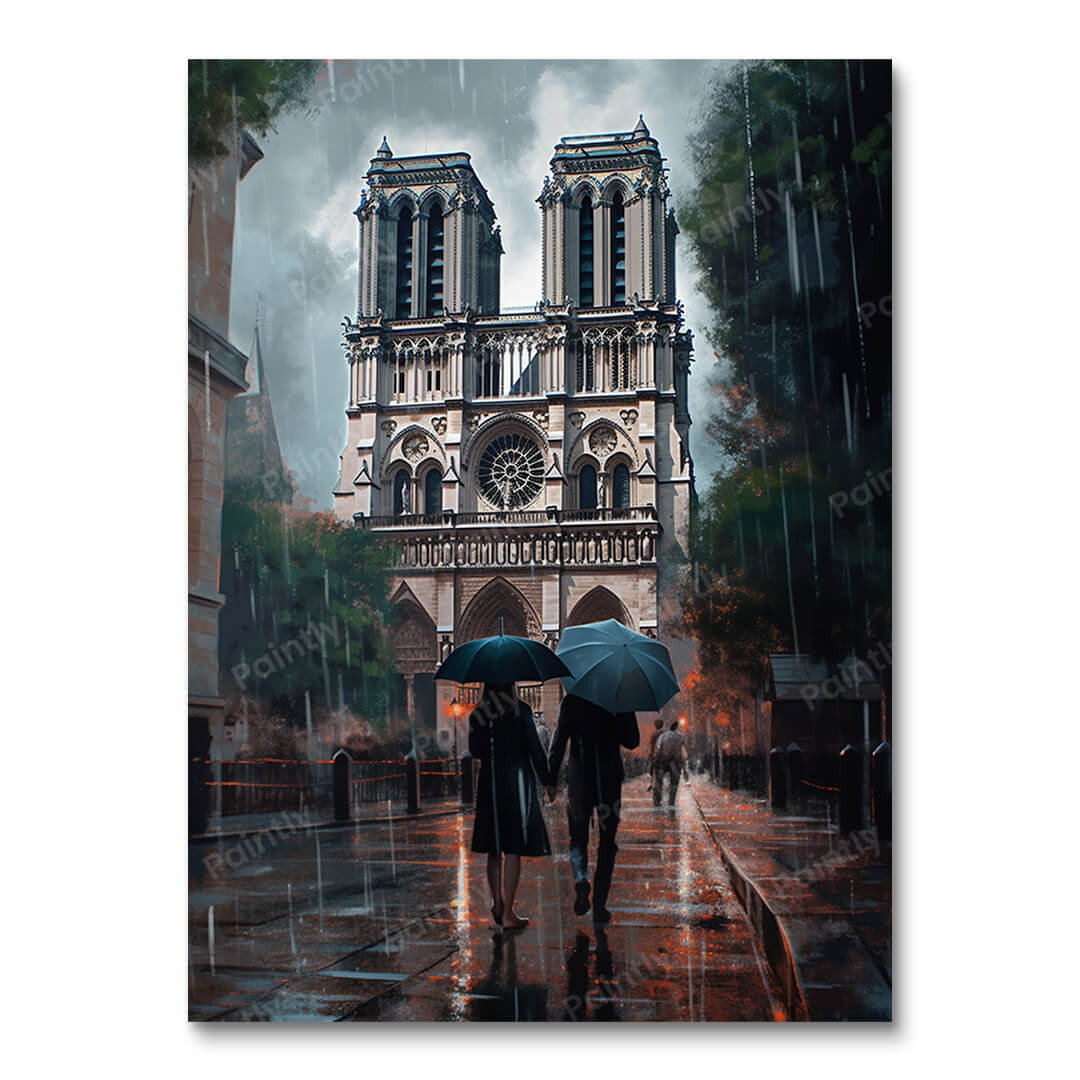 Regendruppels en eerbied (diamond painting)