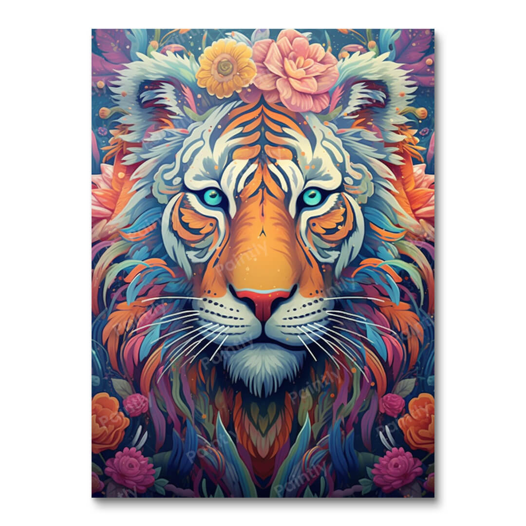 Psychedelische Tijger II (Diamond Painting)