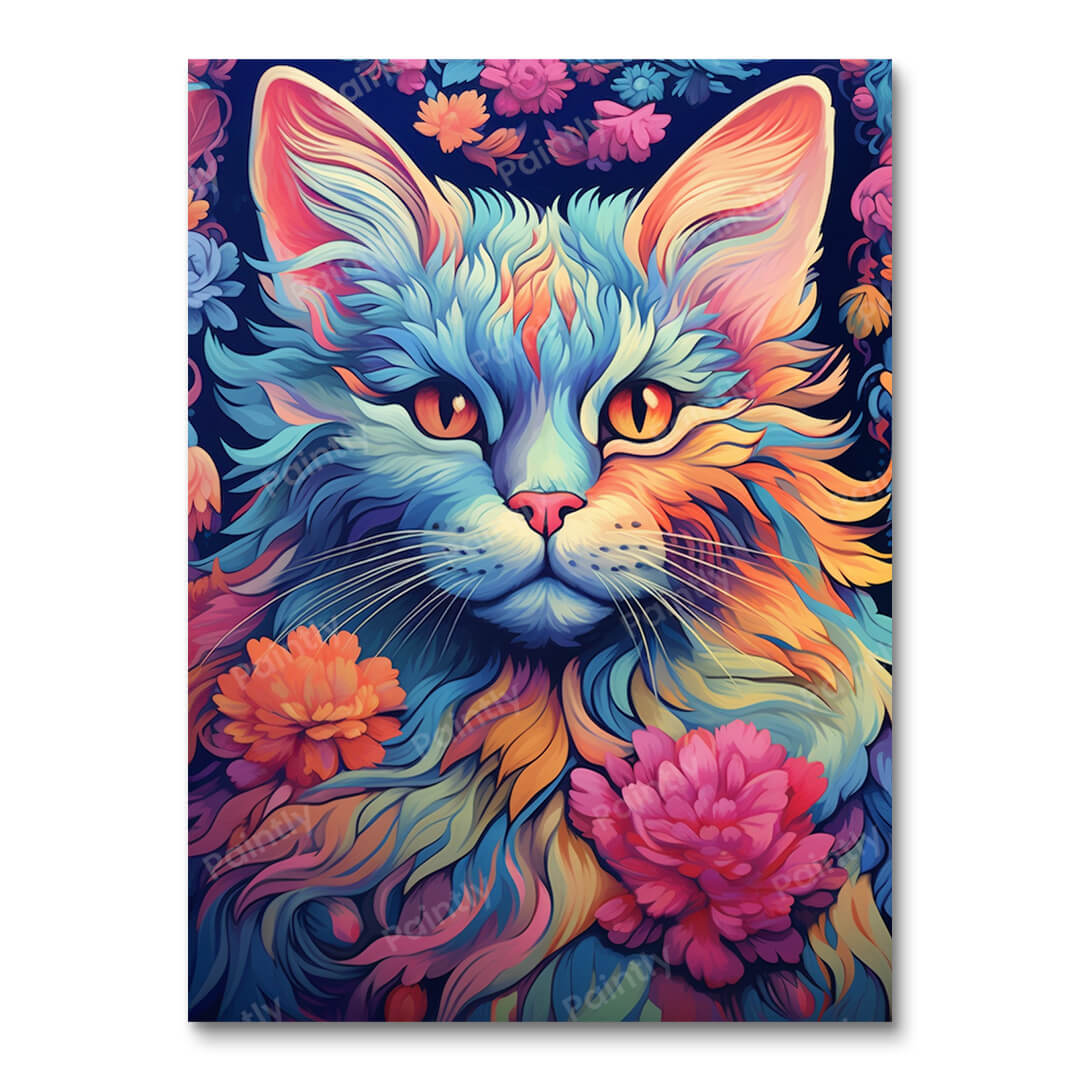 Psychedelische Kat IV (Diamond Painting)