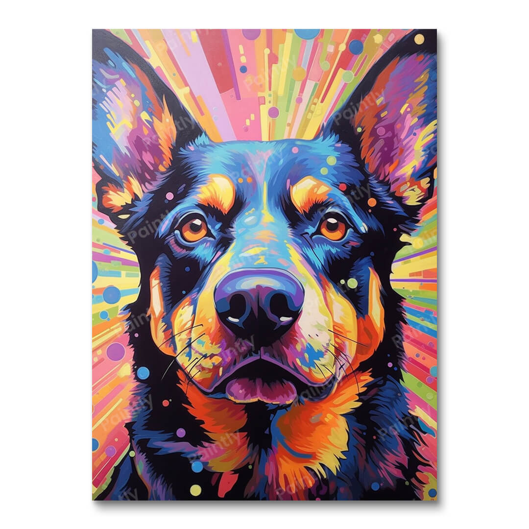 Psychedelische hond V (diamant schilderen)