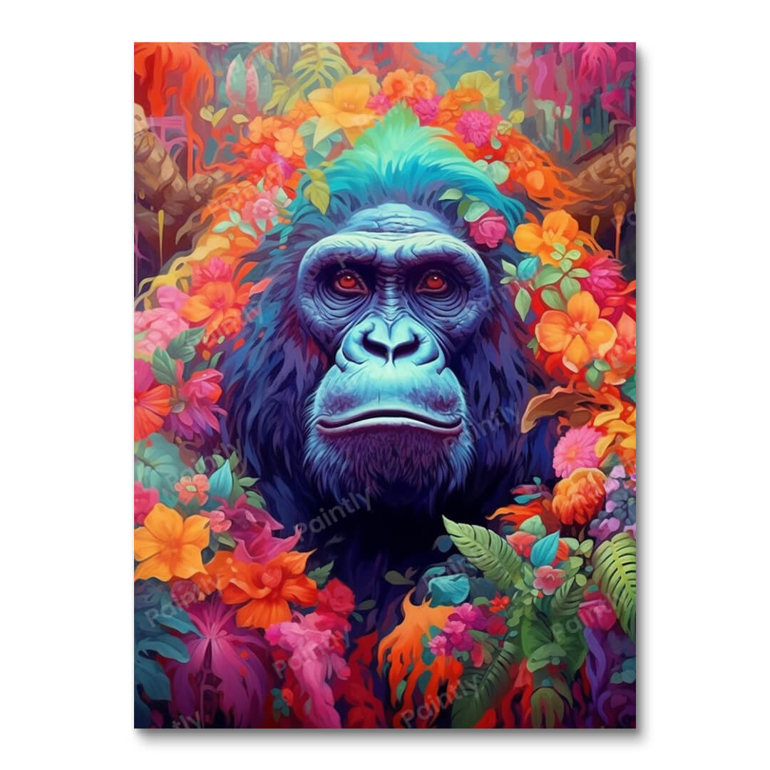 Psychedelische Gorilla III (Diamond Painting)