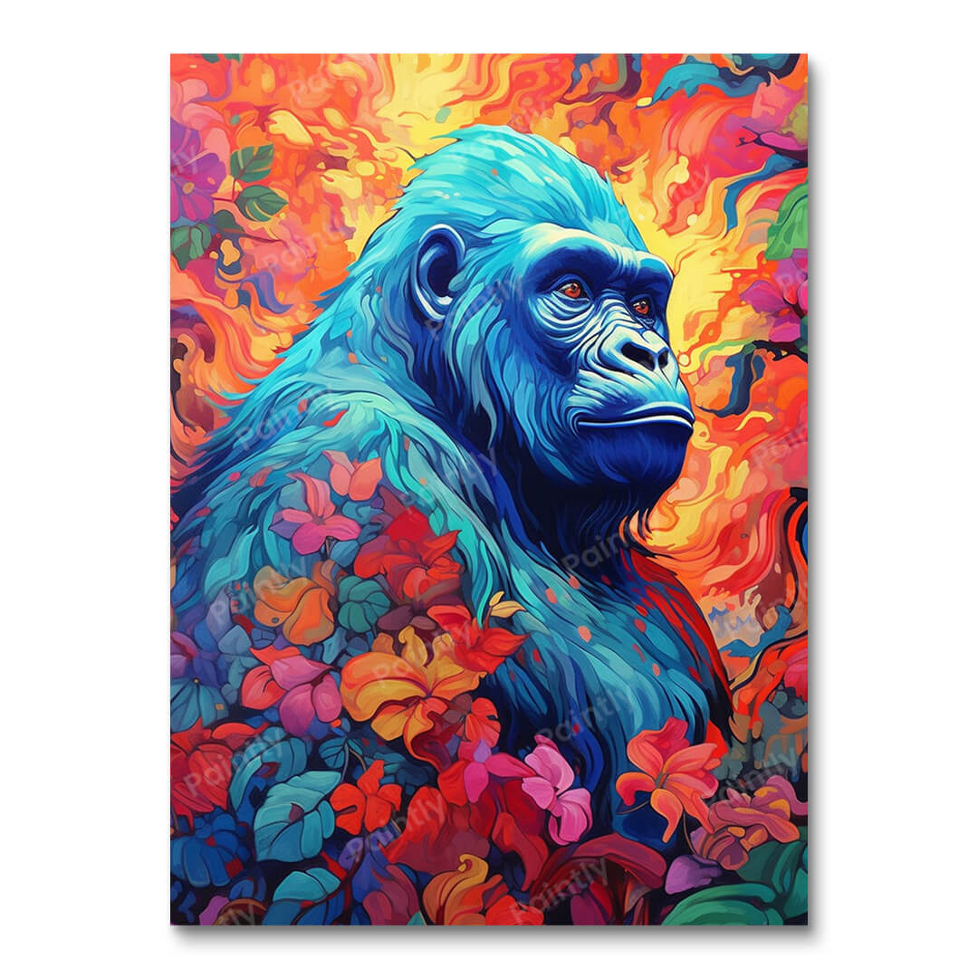 Psychedelische Gorilla II (Diamond Painting)