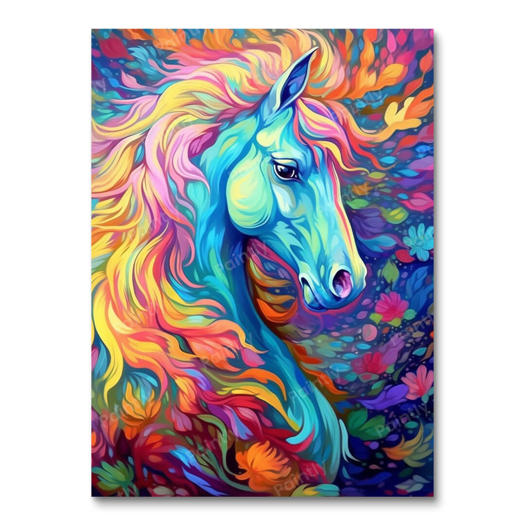 Psychedelisch Paard III (Diamond Painting)