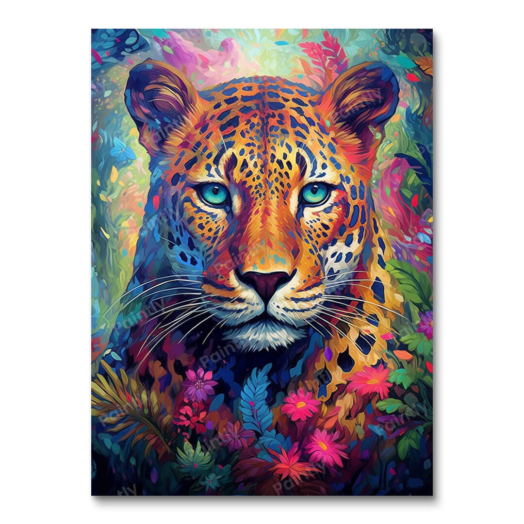 Psychedelische Luipaard II (Diamond Painting)