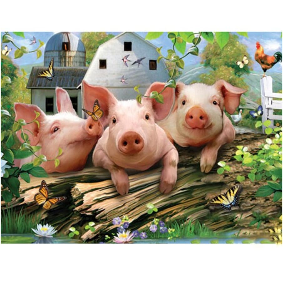 3 Varkens | Diamond Painting