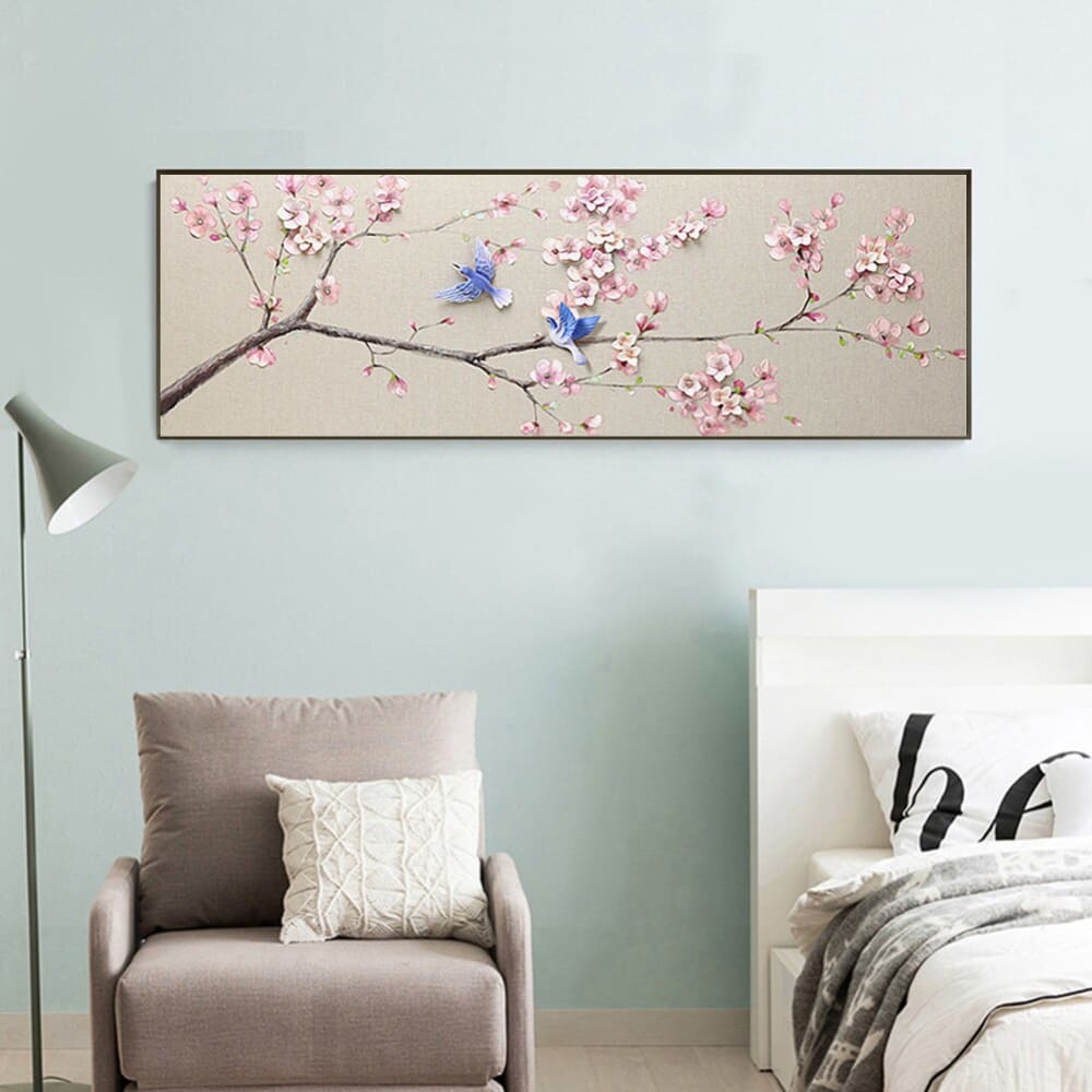 Bloemen Met Vogels XL | Diamond Painting
