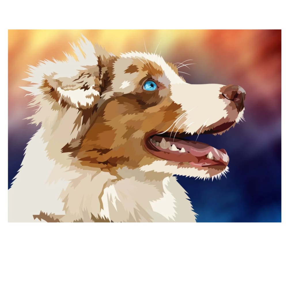 Bordercollie | Exclusieve Diamond Painting