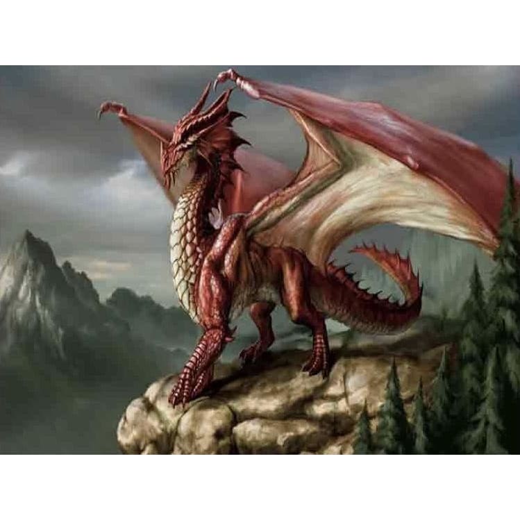 DIY Diamant Schilderij - Draak PIX-66 - Diamond Painting