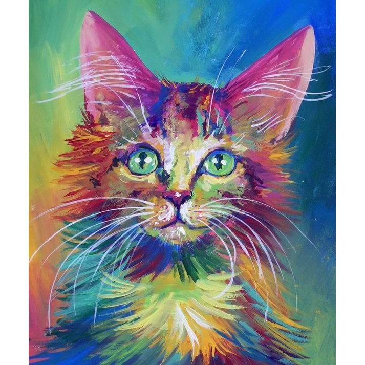 DIY diamant schilderij - kat PIX-1372 - Diamond Painting