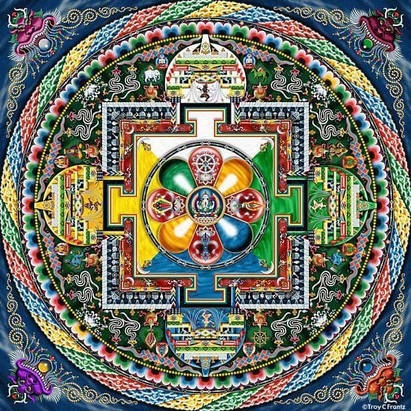 DIY diamant schilderij - Mandala PIX-866 - Diamond Painting