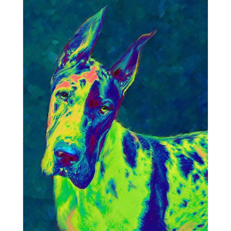 DIY Diamond Painting - Great Dane Kleur Groen PIX-1183 -