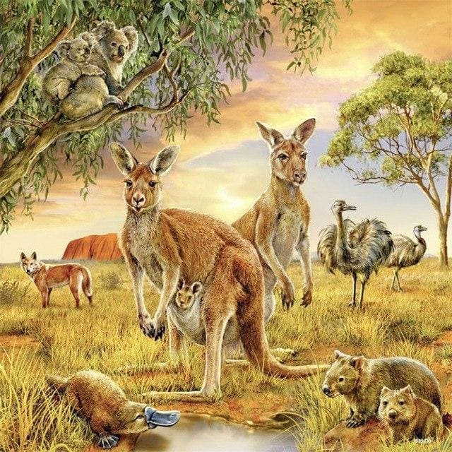 DIY Diamond Painting - Kangaroo Love PIX-559 - Diamond