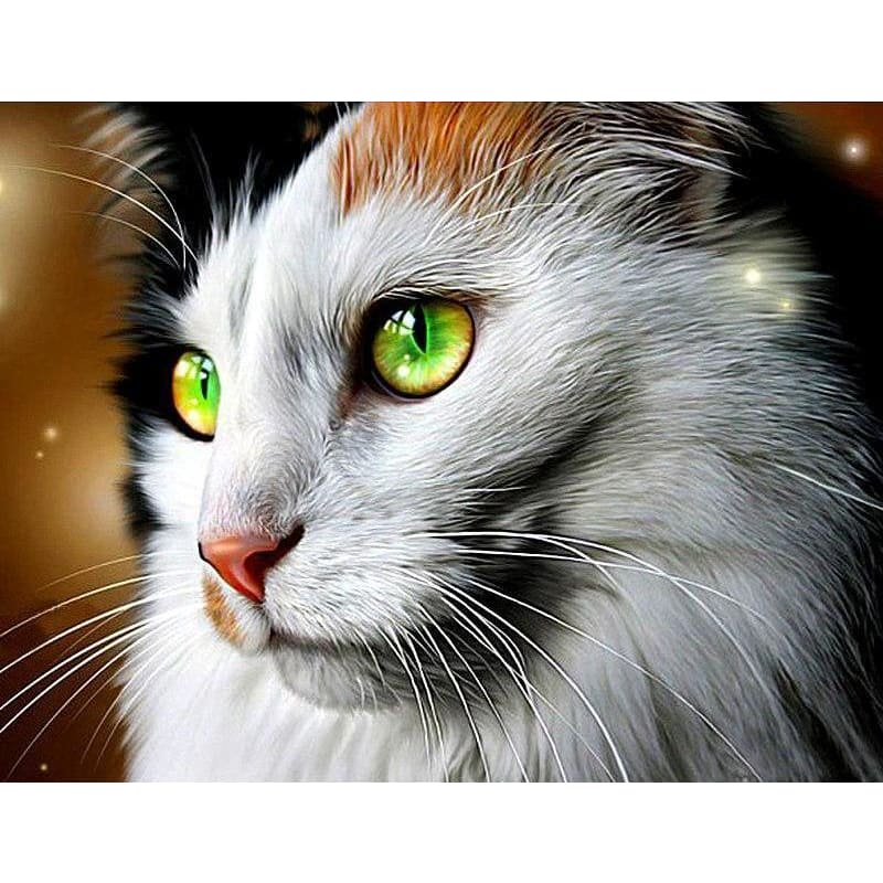 DIY Diamond Painting - Melancholische kat PIX-151 - Diamond