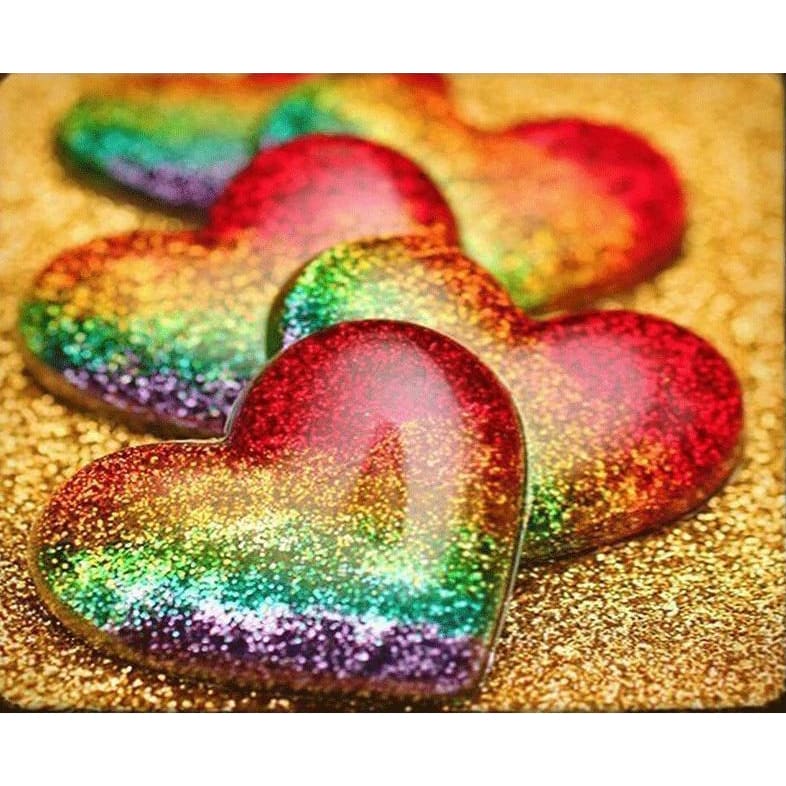 DIY Diamond Painting - Rainbow Heart Love PIX-592 - Diamond
